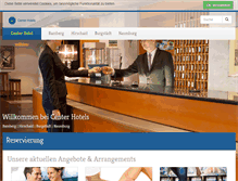 Tablet Screenshot of centerhotels.de